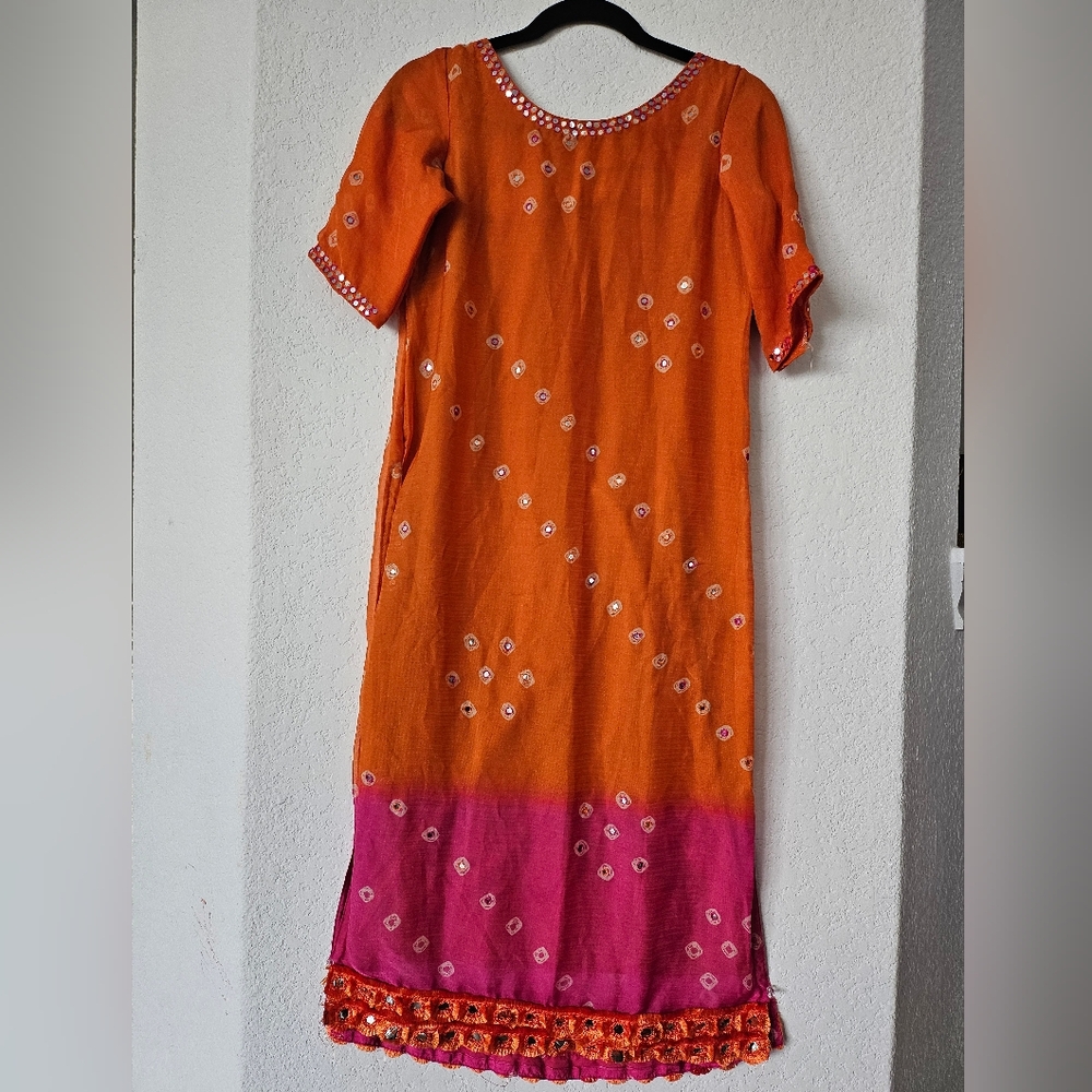INDIAN KURTI SMALL SIZE IN ORANGE AND PINK COLOR
